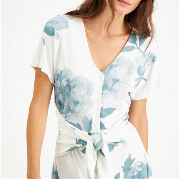 Alfani Mothers Day Button Up Front Tie Midi Dress Size M - Picture 4 of 13